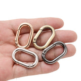 5Pcs 25X12mm Metal Oval Rectangular Spring Ring Luggage Accessories