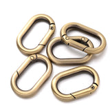 5Pcs 25X12mm Metal Oval Rectangular Spring Ring Luggage Accessories