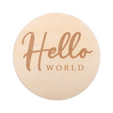 5Pcs Wooden Milestone Card Teether Newborn Props DIY Craft Accessories