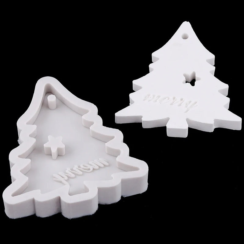 5Pcs Christmas Tree Elk Snowflake Resin Molds for DIY Crafts Jewelry