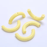 5Pcs Colorful Three Hole Half Wooden Circle Beaded Necklace Bracelet DIY Jewelry