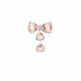 5Pcs Silver Alloy Button Wedding Dress Jewelry Rhinestone Mix Bow Pendant Base