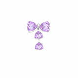 5Pcs Silver Alloy Button Wedding Dress Jewelry Rhinestone Mix Bow Pendant Base