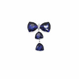 5Pcs Silver Alloy Button Wedding Dress Jewelry Rhinestone Mix Bow Pendant Base