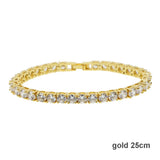 5mm CZ Tennis Chain Anklet in Silver