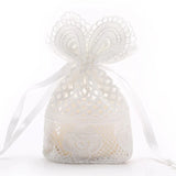 5pcs Round Hole Lace Bag Jewelry Storage Drawstring Bags