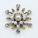 5pcs Snowflake Shaped Alloy Pearl Rhinestone Jewelry Accessory Box Decoration