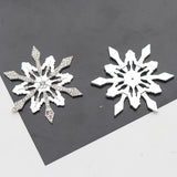5pcs 4.5cm Silver Snowflake Decoration Rhinestone Jewelry Accessories