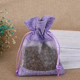 5pcs Linen Drawstring Jewelry Gift Bag Sachet Collection Packaging Bags
