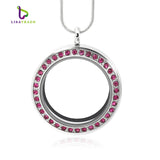 5pcs 30mm Round Twist Living Locket Pendant Floating Charm Chain Included