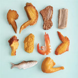5pcs Mixed Style Food Chicken Leg Wings Pendant DIY Keychain Jewelry Decoration