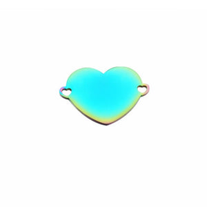5pcs Stainless Steel Heart Love Charms Connectors DIY