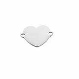 5pcs Stainless Steel Heart Love Charms Connectors DIY