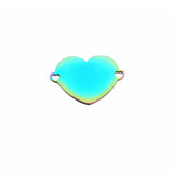 5pcs Stainless Steel Heart Love Charms Connectors DIY
