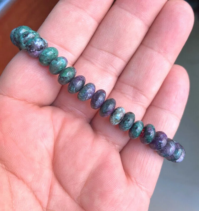 5x8mm Ruby Zoisite Epidote Red Gemstone Bracelet AAA