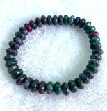 5x8mm Ruby Zoisite Epidote Red Gemstone Bracelet AAA