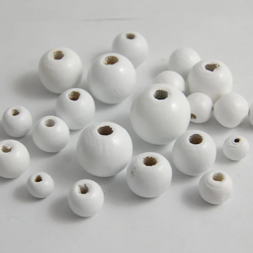 6-20mm Wooden Beads DIY Decor Children's Toys Bracelet Accessories