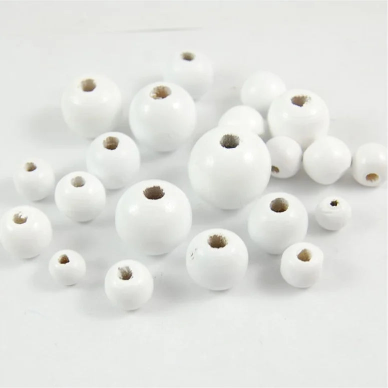 6-20mm Wooden Beads DIY Decor Children's Toys Bracelet Accessories