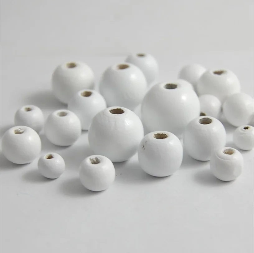 6-20mm Wooden Beads DIY Decor Children's Toys Bracelet Accessories