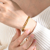 6.2MM Zircon Chain Bracelet Silver Rhinestone Wrist Jewelry