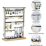 6-Tier Jewelry Organizer Display Rack Earrings Necklace Bracelet Ring Storage