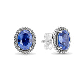 925 Silver Heart Stud Earrings CZ Sparkling Gift Women Love Engagement Jewelry