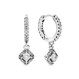 925 Silver Heart Stud Earrings CZ Sparkling Gift Women Love Engagement Jewelry