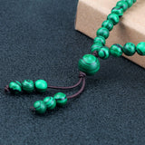 6MM Malachite Stone Bracelet 108 Beads Budda Necklace Charm Wrist Bangles
