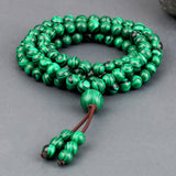 6MM Malachite Stone Bracelet 108 Beads Budda Necklace Charm Wrist Bangles