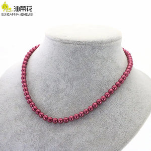 6mm Pearl Necklace Woman Jewelry 16 Colors Girl Banquet Christmas Gift