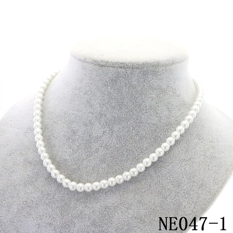 6mm Pearl Necklace Woman Jewelry 16 Colors Girl Banquet Christmas Gift