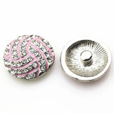 6pcs Crystal Volleyball Snaps Button for 18mm Snap Bracelet DIY Charms