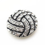 6pcs Crystal Volleyball Snaps Button for 18mm Snap Bracelet DIY Charms