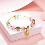 Bohemia Natural Stone Jades Round Beads Lucky Bracelet Women's Jewelry