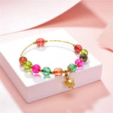 Bohemia Natural Stone Jades Round Beads Lucky Bracelet Women's Jewelry