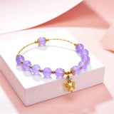 Bohemia Natural Stone Jades Round Beads Lucky Bracelet Women's Jewelry