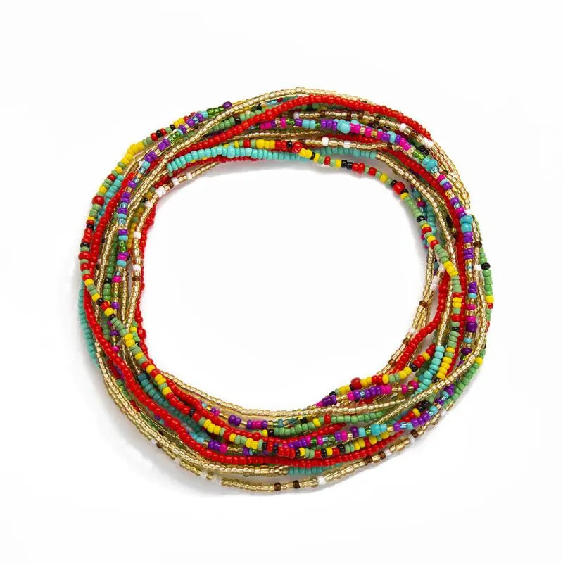 7Pcs Summer Bikini Beaded Waist Chain Body Jewelry