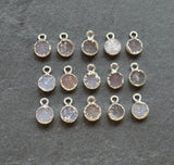 7mm Druzy Stone Pendant, Mini Crystal Charms for Jewelry
