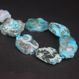 Raw Ocean Agates Slab Slice Loose Beads 8-10PCS/strand