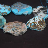 Raw Ocean Agates Slab Slice Loose Beads 8-10PCS/strand