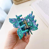 Marble Acetate Butterfly Ponytail Hair Claw Clip