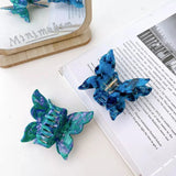 Marble Acetate Butterfly Ponytail Hair Claw Clip