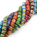 8mm Barrel Shape Lampwork Glass Beads Colorful Loose Beads