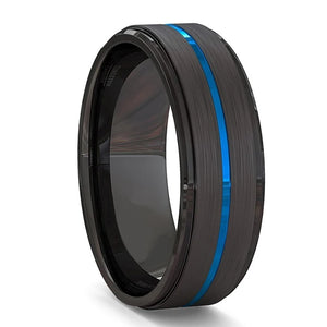 8mm Tungsten Carbide Dragon Inlay Ring Stainless Steel Band Men Women