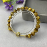 Natural Yellow Tiger Eye Stone Round Bead Bracelet Girl Gift