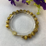 Natural Yellow Tiger Eye Stone Round Bead Bracelet Girl Gift
