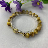 Natural Yellow Tiger Eye Stone Round Bead Bracelet Girl Gift