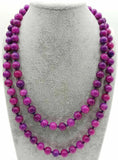 Natural Purple Sugilite Round Beads Necklace 32 Inches