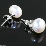 9-10MM Freshwater Pearl Silver Stud Earring