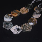 Raw Ocean Agates Slab Slice Beads 9-10PCS/strand